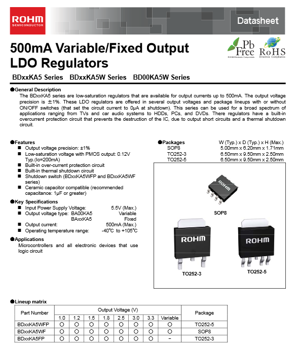 BD33KA5.png BD33KA5 LDO Regulators