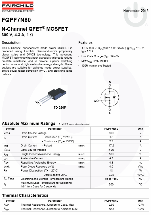 FQPF7N60C