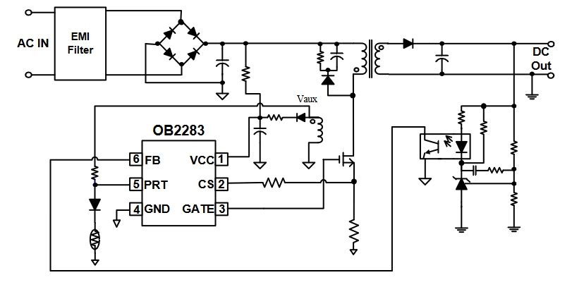 Ob2281 Module OB2283MP ไอซีสวิทชิ่งไดร์เวอร์ PWM คอนโทรล