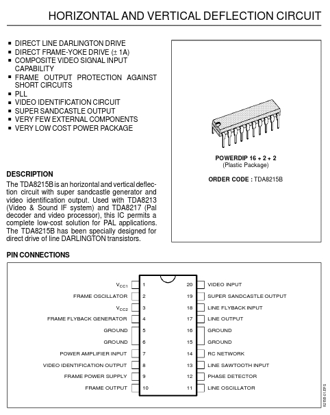 TDA8215B ไอซีเวอร์เอ้าพุท