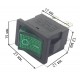 KCD1-104G สวิทช์ปิด-เปิด 4ขา-5A 220V (แบบเหลี่ยม-สีเขียว)