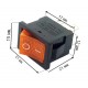 KCD1-104O สวิทช์ปิด-เปิด 4ขา-5A 220V (แบบเหลี่ยม-สีส้ม)