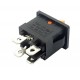 KCD1-104O สวิทช์ปิด-เปิด 4ขา-5A 220V (แบบเหลี่ยม-สีส้ม)
