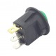 RK-201-G-3L250V สวิทช์ปิด-เปิด 3ขา 5A/250V แบบกลม-สีเขียว