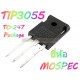 TIP3055,TIP2955-(TO-247) เพาเวอร์ทรานซิสเตอร์-60V-15A