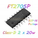 FT2705P-(SOP-16) ไอซีขยายเสียง-Class-D-20Wx2
