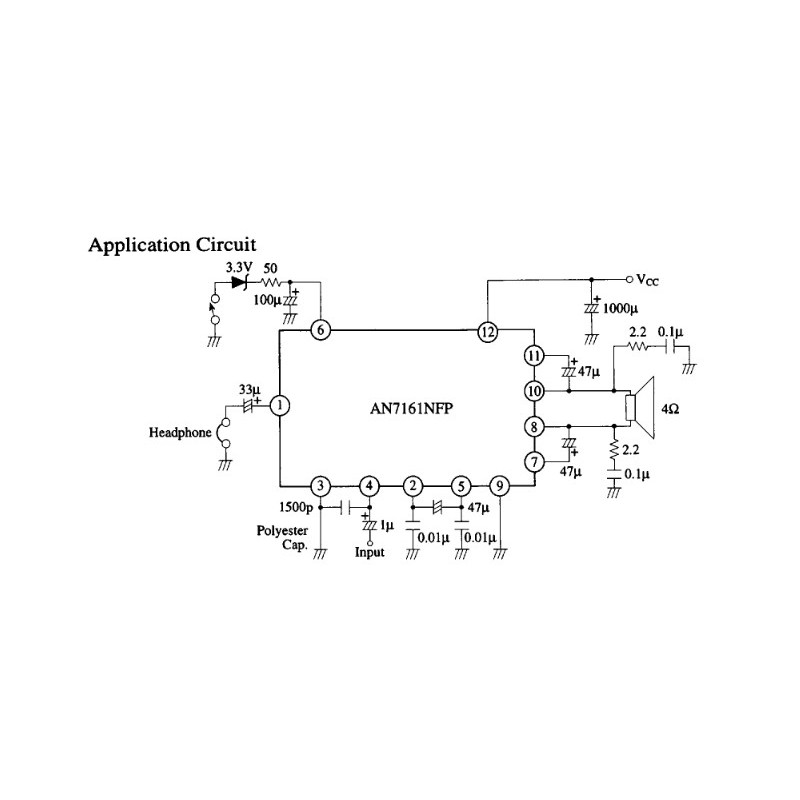 AN7161NFP-(SIP-12) BTLเพาเวอร์แอมป์-41W-26V