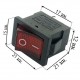 KCD1-104R สวิทช์ปิด-เปิด 4ขา-5A 220V (แบบเหลี่ยม-สีแดง)